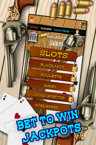 Wild West Spinners : Roulette Wheel with Slots Mania,Big Poker Party and more! screenshot 2