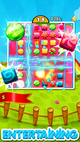 【免費遊戲App】``` A Candy Fable ``` - puzzle match-3 jam in juice fruit land free-APP點子