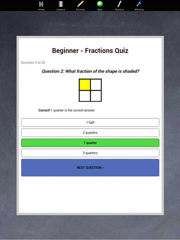 【免費教育App】Fractions - Part 1 - 6, Maths Primary/Elementary School to High School-APP點子