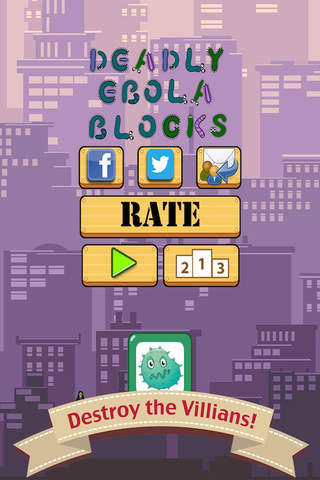 Deadly Ebola Blocks - Stacking Strategy Game screenshot 2