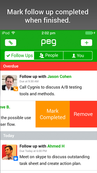 免費下載生產應用APP|Peg: Save Contacts, Tasks & Follow Up Reminders app開箱文|APP開箱王