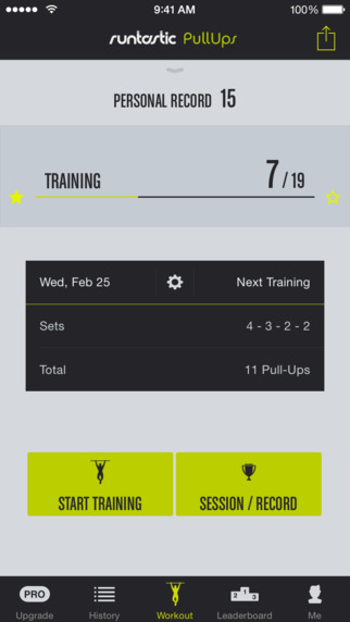 Runtastic Pull Ups – Workouts Trainer Counter