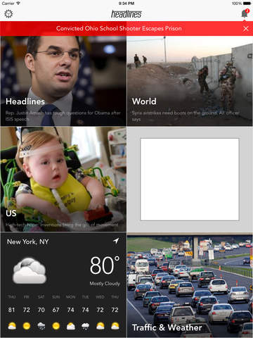 【免費個人化App】Headlines: World & USA Breaking News Today, Live Weather, Traffic Alerts, Radio, Editorial & Sports - Free iPhone & iPad app-APP點子