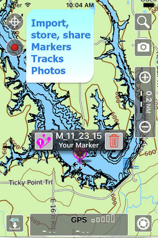 Aqua Map Illinois Lakes GPS screenshot 2