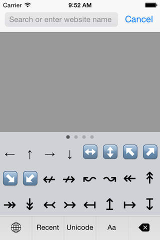 iUnicode - Unicode Symbols Keyboard screenshot 2
