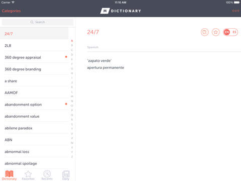 免費下載商業APP|MDictionary  –  English-Spanish  Dictionary  of  business  and  finance terms, with categories app開箱文|APP開箱王