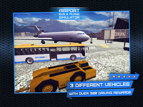 3D Plane and Bus Simulator PRO - Airplane & Car Parking, Driving and Racing - Training Game on Real City Airport для iPad