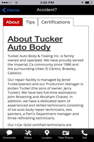 Tucker Autobody screenshot 2