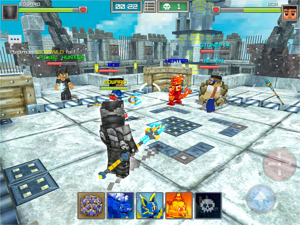 Pixelmon Hunter Fighting At Block Style Arena With Skins Exporter For Minecraft Apprecs