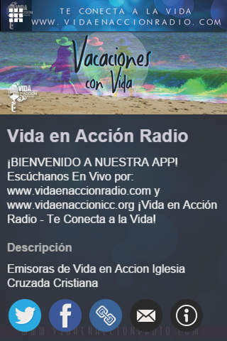 Vida en Acción Radio screenshot 2