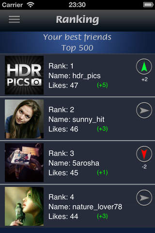 InstaCounter - "Statistics for Instagram with Ranking, Photo Effects and Full Sizer" screenshot 4