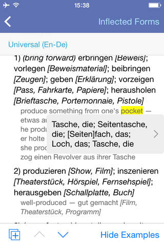 Lingvo English <-> German dictionary screenshot 4