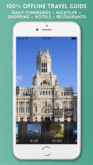 Madrid Travel Guide with Offline City Street Maps