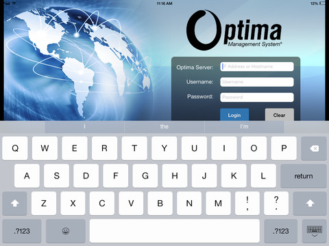 Optima Management System for iPad