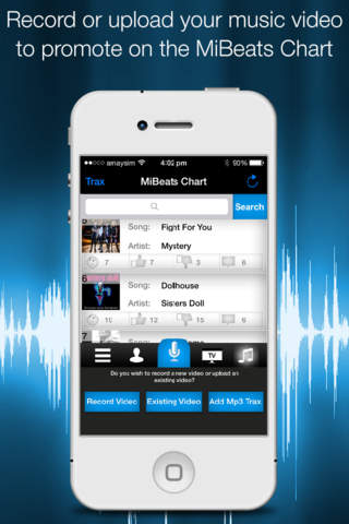 MiBeats Pro - Record Upload and Discover Music and Videos screenshot 2