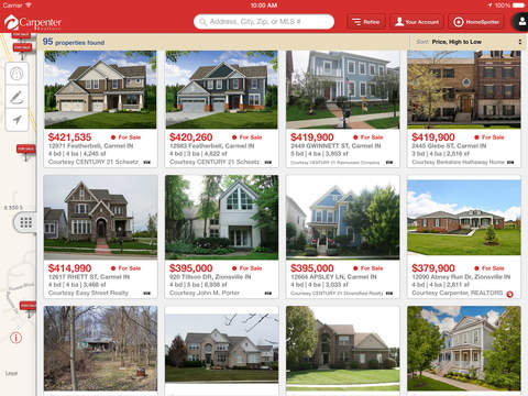 【免費商業App】Carpenter Realtors Indiana Home Search-APP點子