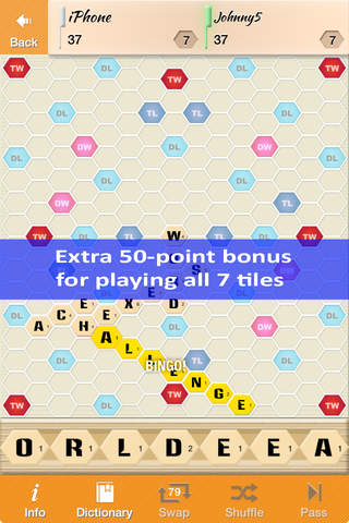 HexWords - A totally unique word game screenshot 2