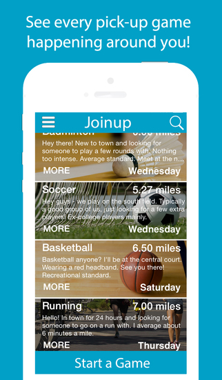 Joinup - Find Pick-up Sports Meetup Make Friends