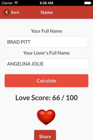 Love Score Calculator screenshot 2