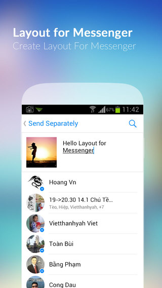 Layout for Messenger