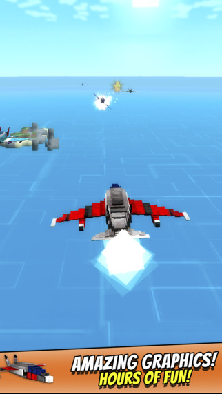 【免費遊戲App】Sky Wars Free - Mine Best Cubical Airplane Combat Game-APP點子