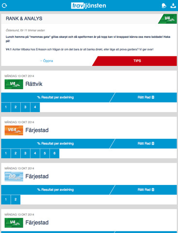 【免費運動App】Travtjänsten – Tips och Resultat-APP點子