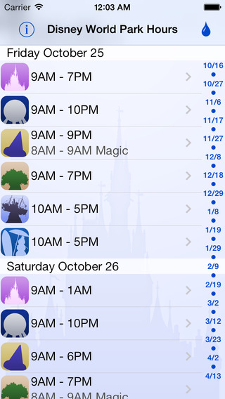 【免費旅遊App】Disney World Park Hours Free-APP點子