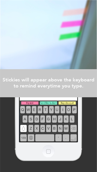 Stickey - Custom keyboard that works with To-Do list reminding your tasks