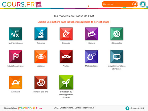 【免費教育App】Cours.fr CM1-APP點子