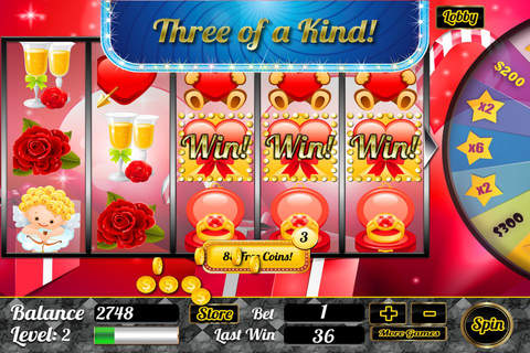 777 Lucky Heart Jackpot Party Slots - Play Top Casino Slot Machine of Vegas Pro screenshot 3