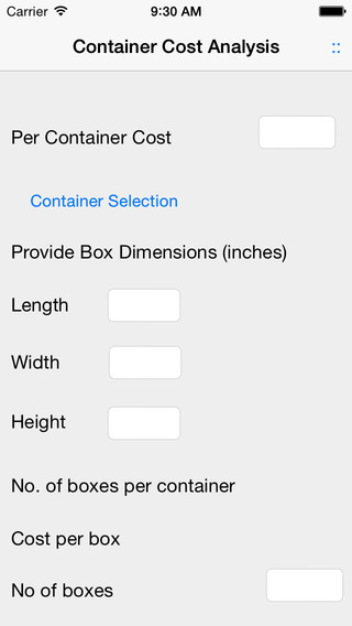 Container Cost Analysis