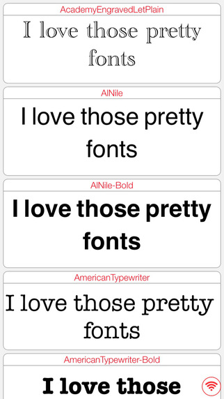 Font Preview-Preview third part fonts on your iPhone iPad