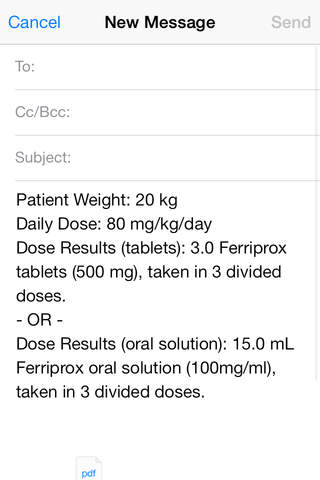 Ferriprox DoseCalc screenshot 4