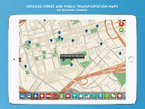 【免費旅遊App】Dallas Offline Tourist Travel Guide with City Street and Metro Map-APP點子