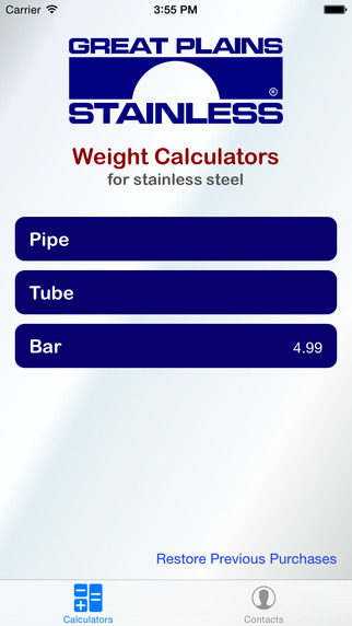 Tube Pipe Bar Weight Calculator