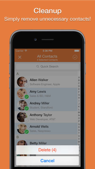 【免費生產應用App】Cleaner – Remove Duplicate Contacts for Addressbook iCloud Gmail Outlook & Yahoo contacts-APP點子