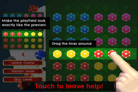 Mental Chips - HD - FREE - Shift Rows And Match Poker Chips Puzzle Game screenshot 4