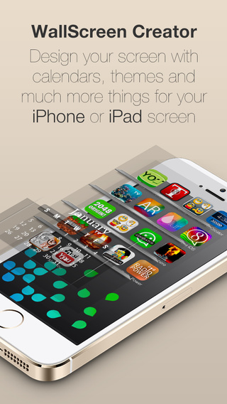 Wallpapers Screen Creator for iOS 8 iOS 7 - Design your screen with Calendars Themes or Skins and Wa
