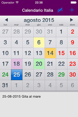 Calendario 2018 Italia AdFree screenshot 4