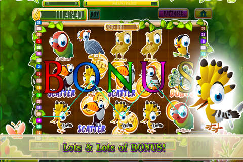 `` A 777 ´´ Amazon Bird Slots - Best Jungle Animal Slot Casino Games screenshot 3