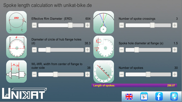Bike Wheel Spoke Length Calculation