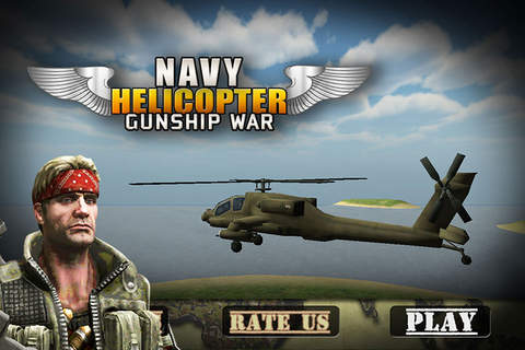 Navy Helicopter Gunship War - Airplanne Simulation and Shooting Game screenshot 4