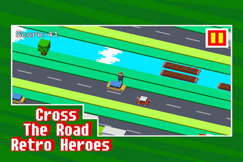 Cross The Road Retro Heroes Pro screenshot 4