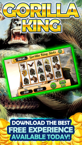 Ape King Kong Bonanza Casino Slots Games:Gorila Adventures Slot Machine