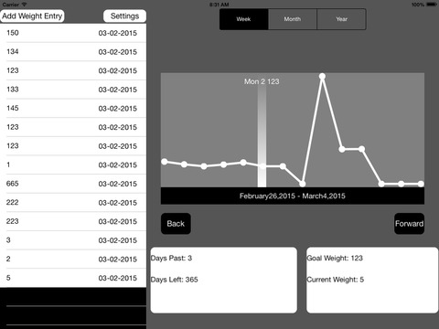 Body Stats Tracker screenshot 2