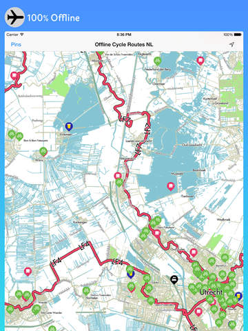 【免費健康App】Offline Cycle Routes Netherlands - Offline Maps of the Dutch Cycling Path Network including all of the national and regional routes-APP點子