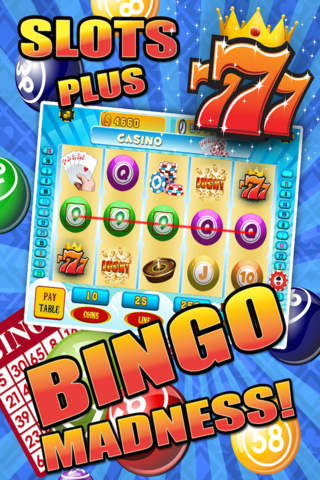 Aces Bingo Slots Casino - Crazy Fun Vegas-Style Super Bingo Slot Machine Game Free screenshot 2