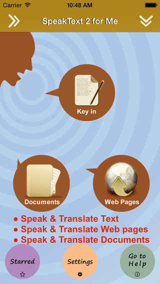 SpeakText 2 FREE - Speak Translate Web pages and Documents
