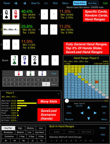 PokerCruncher for iPad - Advanced - Poker Odds Calculator