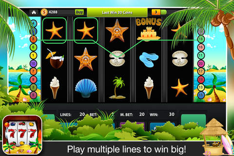 Beach Party Slots Pro - Casino Vegas 777 Slots Game screenshot 2